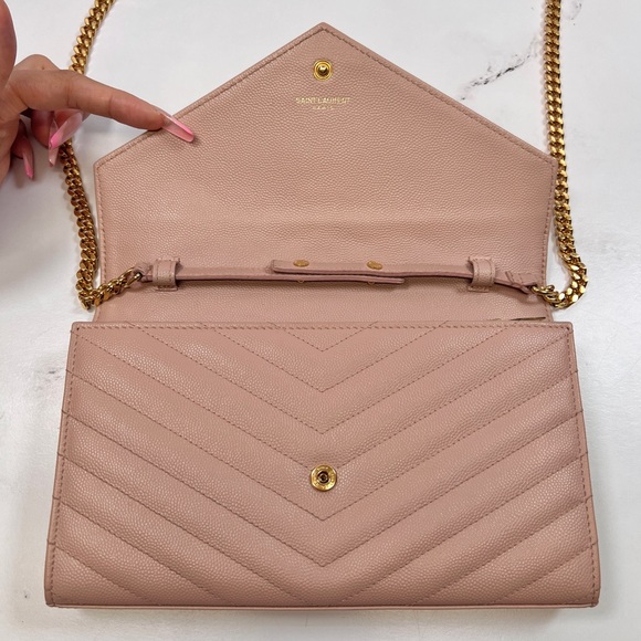 YSL Yves Saint Laurent Cassandre Envelope Wallet on Chain Crossbody Purse Bag - Picture 5 of 10